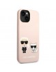 Karl Lagerfeld iPhone 14 Plus MagSafe Hülle Case Silikon Karl & Choupette Rosa