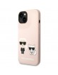 Karl Lagerfeld iPhone 14 MagSafe Case Silicone Karl & Choupette Pink
