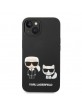 Karl Lagerfeld iPhone 14 / 15 / 13 MagSafe Case Silicone Karl & Choupette Black