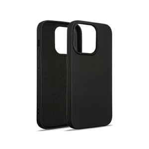 Beline iPhone 14 Pro Hülle Case Cover Silikon Innenfutter Schwarz