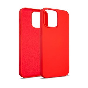 Beline iPhone 14 Pro Max Hülle Case Cover Silikon Innenfutter Rot