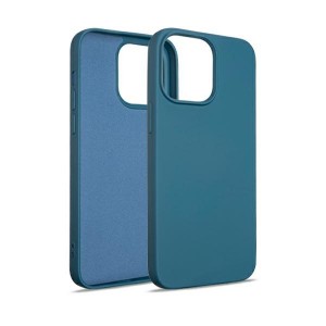 Beline iPhone 14 Pro Max Hülle Case Cover Silikon Innenfutter Blau