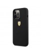 Ferrari iPhone 13 Pro Magsafe Case Cover Silicone Metal Logo Black