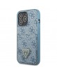 Guess iPhone 13 Pro Case Cover 4G Triangle Card Slot Blue
