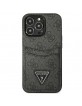 GUESS iPhone 13 Pro Case Cover 4G Triangle Card Slot Black