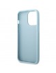 Guess iPhone 13 Pro Case Cover Saffiano Small Metal Logo Blue