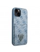 Guess iPhone 13 Case Cover 4G Triangle Card Slot Blue