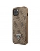 Guess iPhone 13 Case Cover 4G Triangle Card Slot Brown