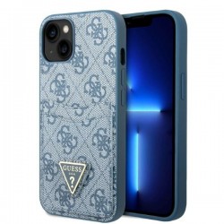 Guess iPhone 13 mini Hülle Case Cover 4G Triangle Kartenfach Blau