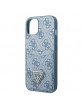 Guess iPhone 13 mini Hülle Case Cover 4G Triangle Kartenfach Blau