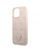 Guess iPhone 13 Pro Max Hülle Case Cover 4G Triangle Kartenfach Rosa