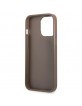 Guess iPhone 13 Pro Max Hülle Case Cover 4G Triangle Kartenfach Braun