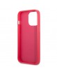 Guess iPhone 13 Pro Max Hülle Case Cover Saffiano Small Metal Logo Pink