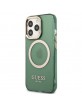 Guess iPhone 13 Pro MagSafe Hülle Case Cover Translucent Khaki