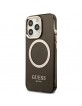 Guess iPhone 13 Pro MagSafe Hülle Case Cover Translucent Schwarz