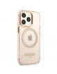 Guess iPhone 13 Pro MagSafe Case Cover Translucent Pink