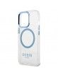 Guess iPhone 13 Pro MagSafe Blau Hülle Case Cover Translucent