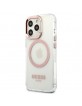 Guess iPhone 13 Pro MagSafe Hülle Case Cover Translucent Pink