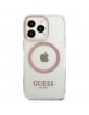 Guess iPhone 13 Pro MagSafe Case Cover Translucent Pink