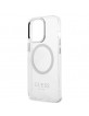 Guess iPhone 13 Pro MagSafe Hülle Case Cover Translucent Silber