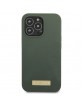 Guess iPhone 13 Pro MagSafe Case Cover Silicone Metal Plate Khaki