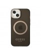 Guess iPhone 13 / 14 / 15 MagSafe Case Cover Translucent Black