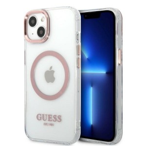 Guess iPhone 13 MagSafe Case Cover Translucent Pink