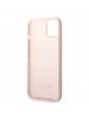 Guess iPhone 13 / 14 / 15 MagSafe Case Cover Silicone Metal Plate Pink