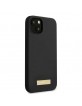 Guess iPhone 13 mini MagSafe Silicone Case Cover Metal Plate Black