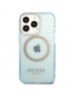 Guess iPhone 13 Pro Max MagSafe Case Cover Translucent Blue