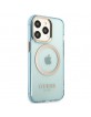 Guess iPhone 13 Pro Max MagSafe Hülle Case Cover Translucent Blau