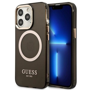 Guess iPhone 13 Pro Max MagSafe Hülle Case Cover Translucent Schwarz