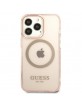 Guess iPhone 13 Pro Max MagSafe Hülle Case Cover Translucent Rosa