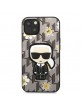 Karl Lagerfeld iPhone 13 Case Cover Flower Ikonik Karl Grey