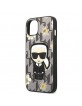 Karl Lagerfeld iPhone 13 mini Case Cover Flower Ikonik Karl Grey