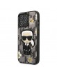 Karl Lagerfeld iPhone 13 Pro Max Case Cover Flower Ikonik Karl Grey