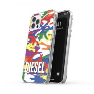 Diesel iPhone 12 / 12 Pro Case Cover Pride Camo AOP Multicolour