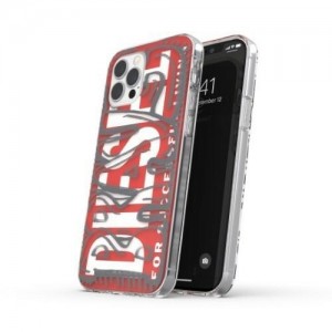 Diesel iPhone 12 Pro Max Hülle Case Cover AOP Snap Rot / Grau