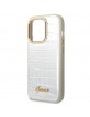 Guess iPhone 14 Pro Hülle Case Cover Croco Kollektion Silber