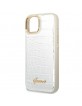 Guess iPhone 14 Case Cover Croco Collection Silver