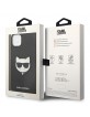 Karl Lagerfeld iPhone 14 Plus Hülle Case Cover Saffiano Choupette 3D Schwarz