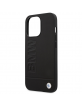 BMW iPhone 14 Pro MagSafe Case Real Leather Signature Logo Imprint Black