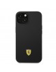 Ferrari iPhone 14 MagSafe Case Cover Silicone Metal Logo Black