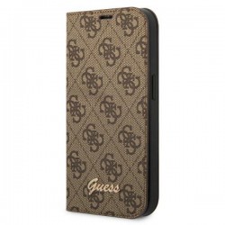 Guess iPhone 14 Pro Book Case Cover 4G Vintage Logo Brown