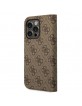 Guess iPhone 14 Pro Book Case Cover 4G Vintage Logo Brown