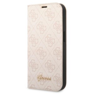 Guess iPhone 14 Book Case Cover 4G Vintage Logo Pink