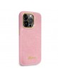 Guess iPhone 14 Pro Hülle Case Cover Croco Kollektion Rosa Pink