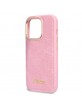 Guess iPhone 14 Pro Hülle Case Cover Croco Kollektion Rosa Pink