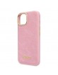 Guess iPhone 14 Plus Hülle Case Cover Croco Kollektion Rosa Pink