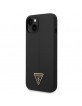 Guess iPhone 14 Plus Hülle Case Cover Silikon Triangle Logo Schwarz
